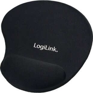 LogiLink ID0027 Mauspad mit Silikon Gel Handballenauflage - schwarz 