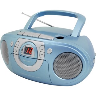 Soundmaster SCD5100BL Radio-Kassettenspieler mit CD-Spieler - hellblau 