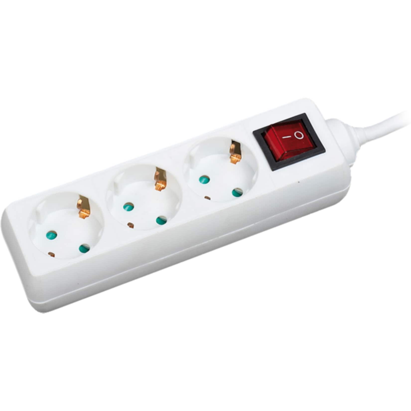 LogiLink LPS206 Steckdosenleiste 3-fach, 1,4 m - wei&szlig; 