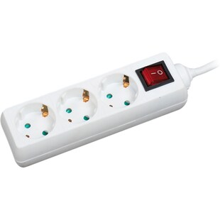 LogiLink LPS206 Steckdosenleiste 3-fach, 1,4 m - weiß 