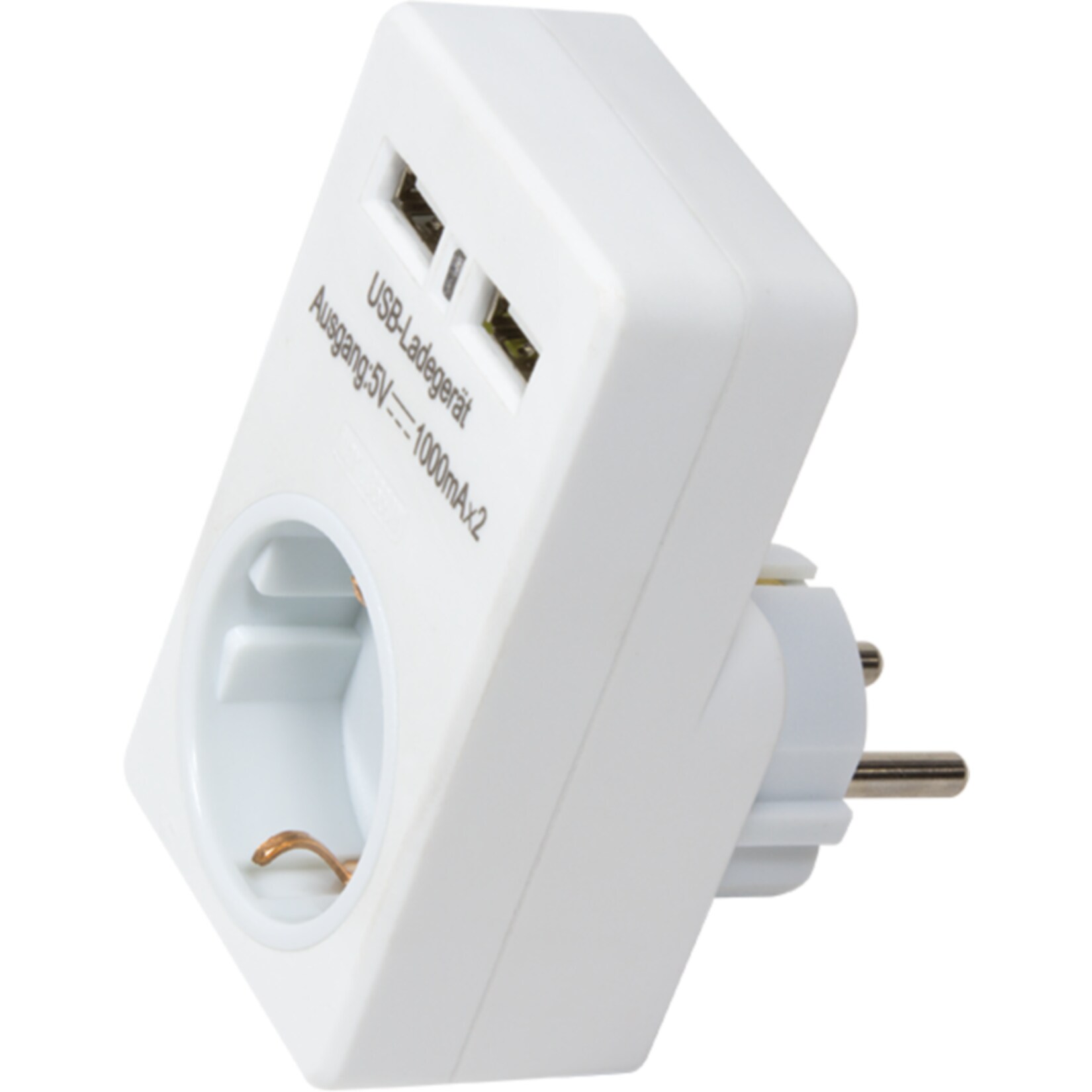 LogiLink PA0112 USB-Steckdosen Adapter, 2x 1A USB 