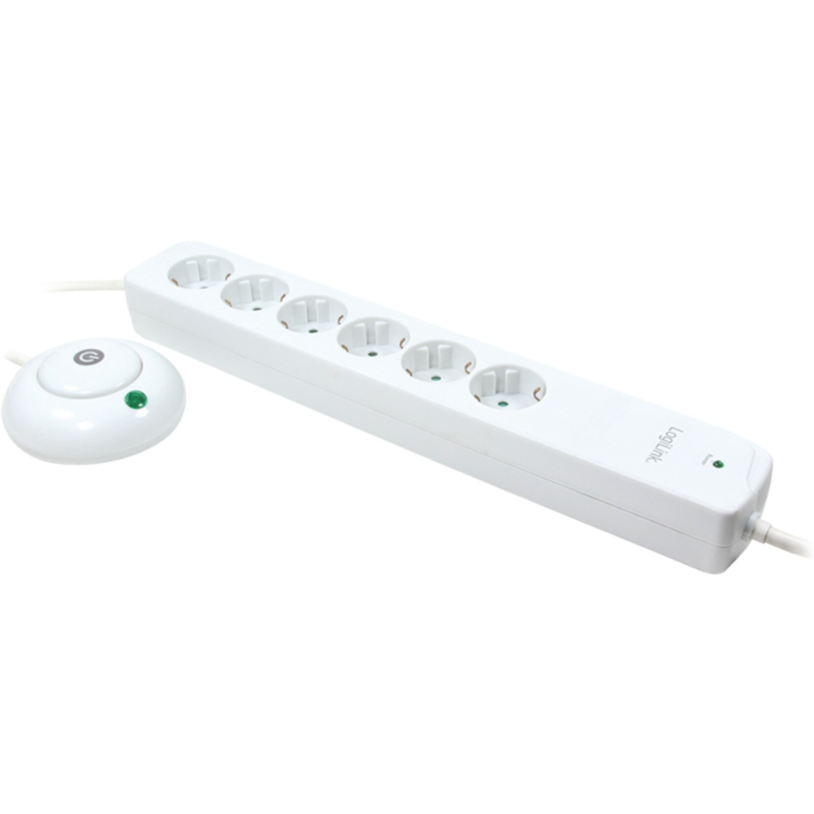 LogiLink LPS204 Steckdosenleiste 6-fach, 1,4 m mit Fu&szlig;schalter 