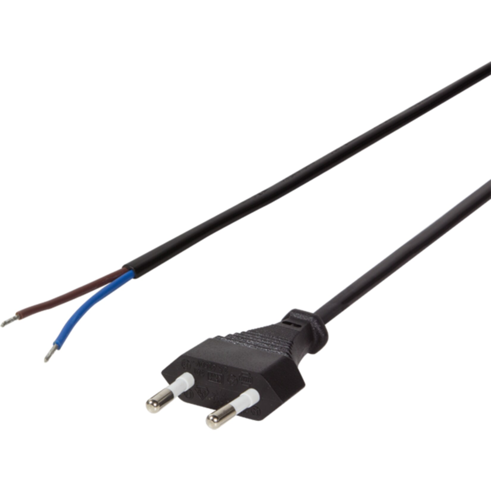 LogiLink CP137 Netzkabel Euro Stecker zu offenem Kabelende, 1.5m - schwarz 