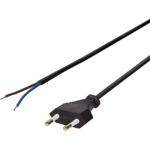 LogiLink CP137 Netzkabel Euro Stecker zu offenem Kabelende, 1.5m - schwarz 