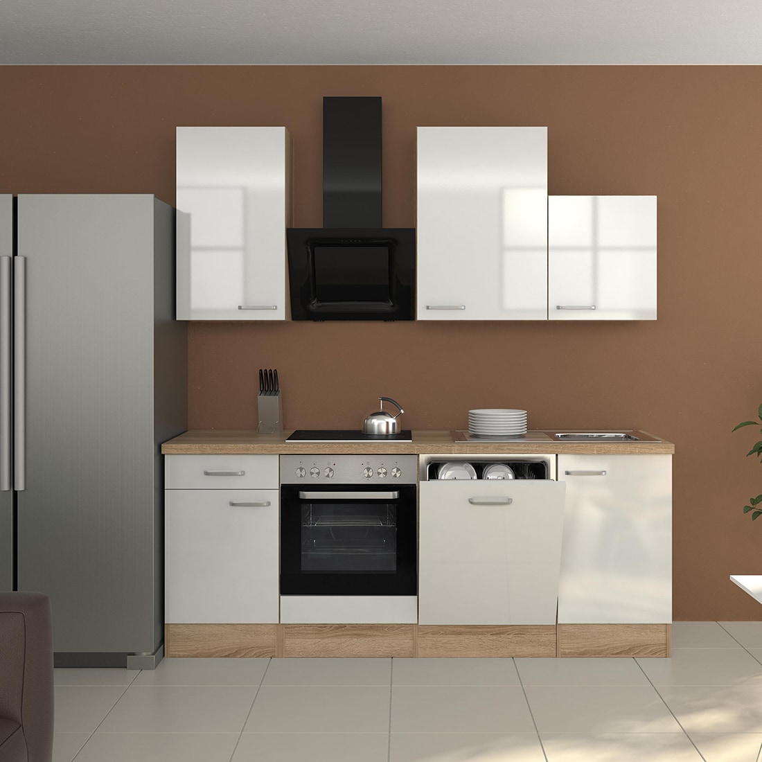 Flex-Well K&uuml;chenzeile 220 cm G-220-1701-017 Valero - Bild 1