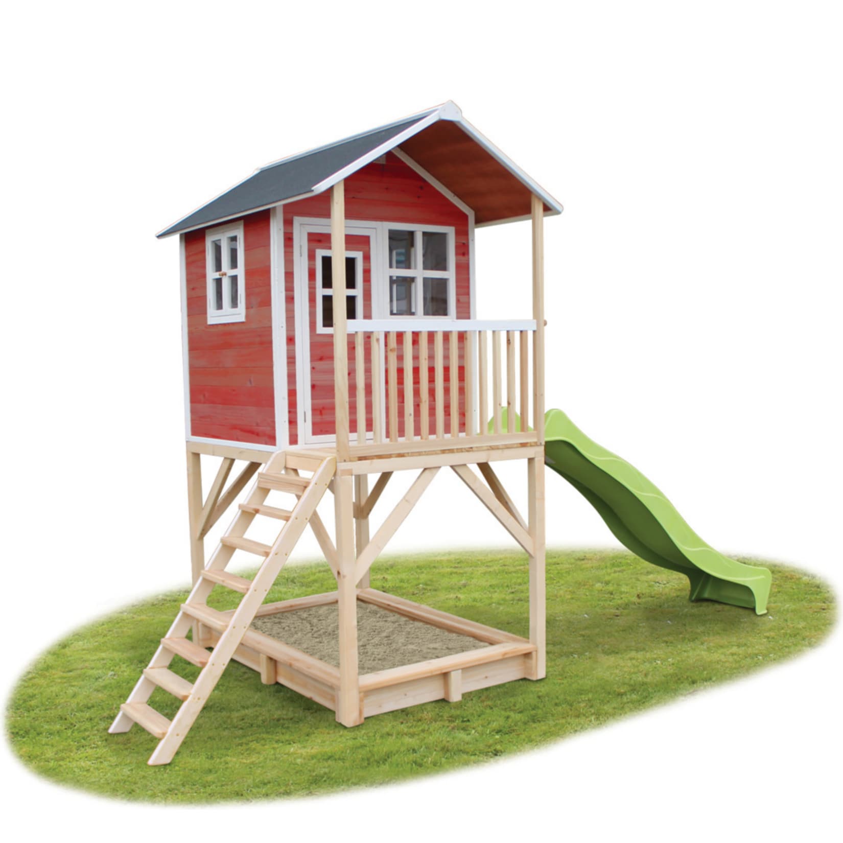 EXIT Loft 700 Holzspielhaus - rot 