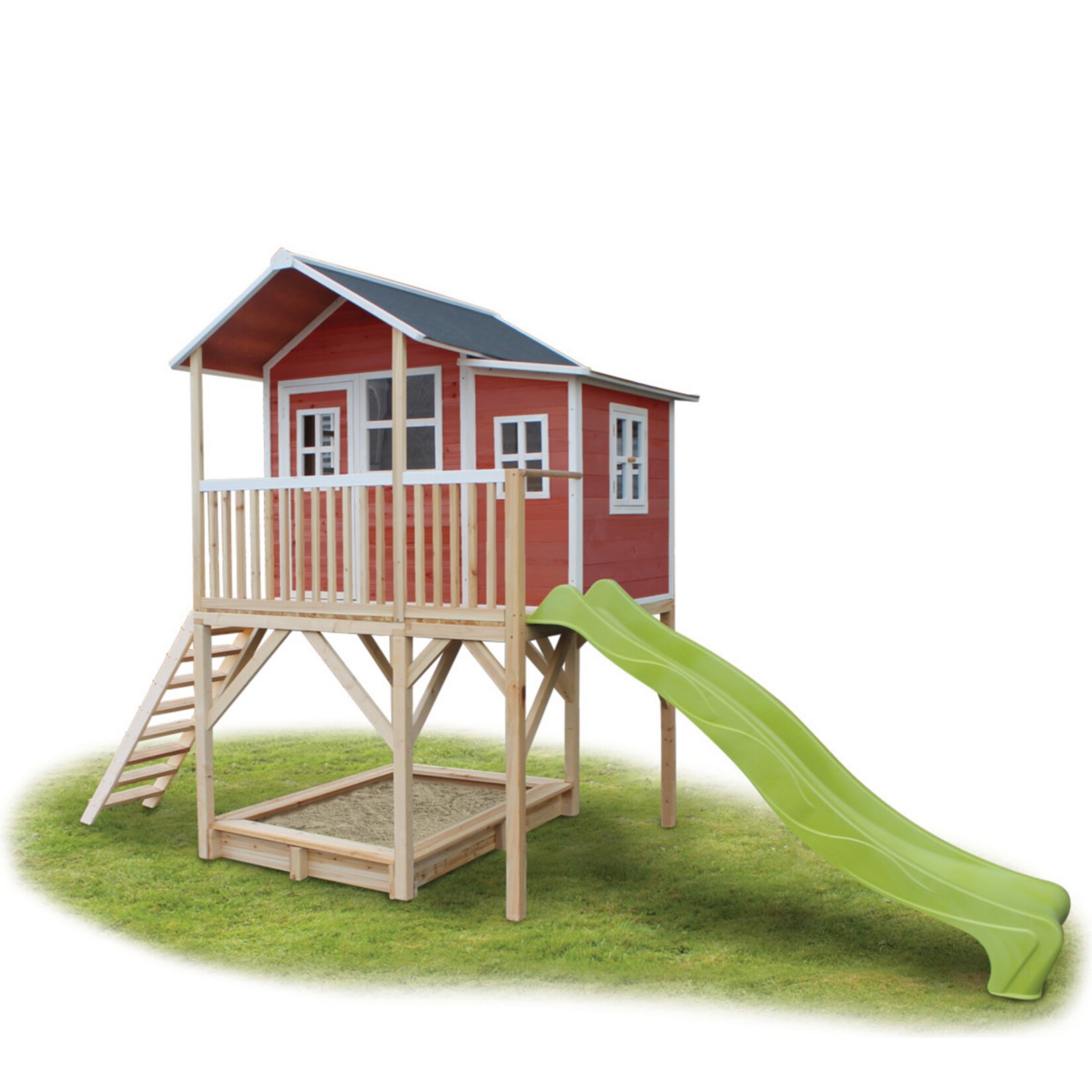 EXIT Loft 750 Holzspielhaus - rot 