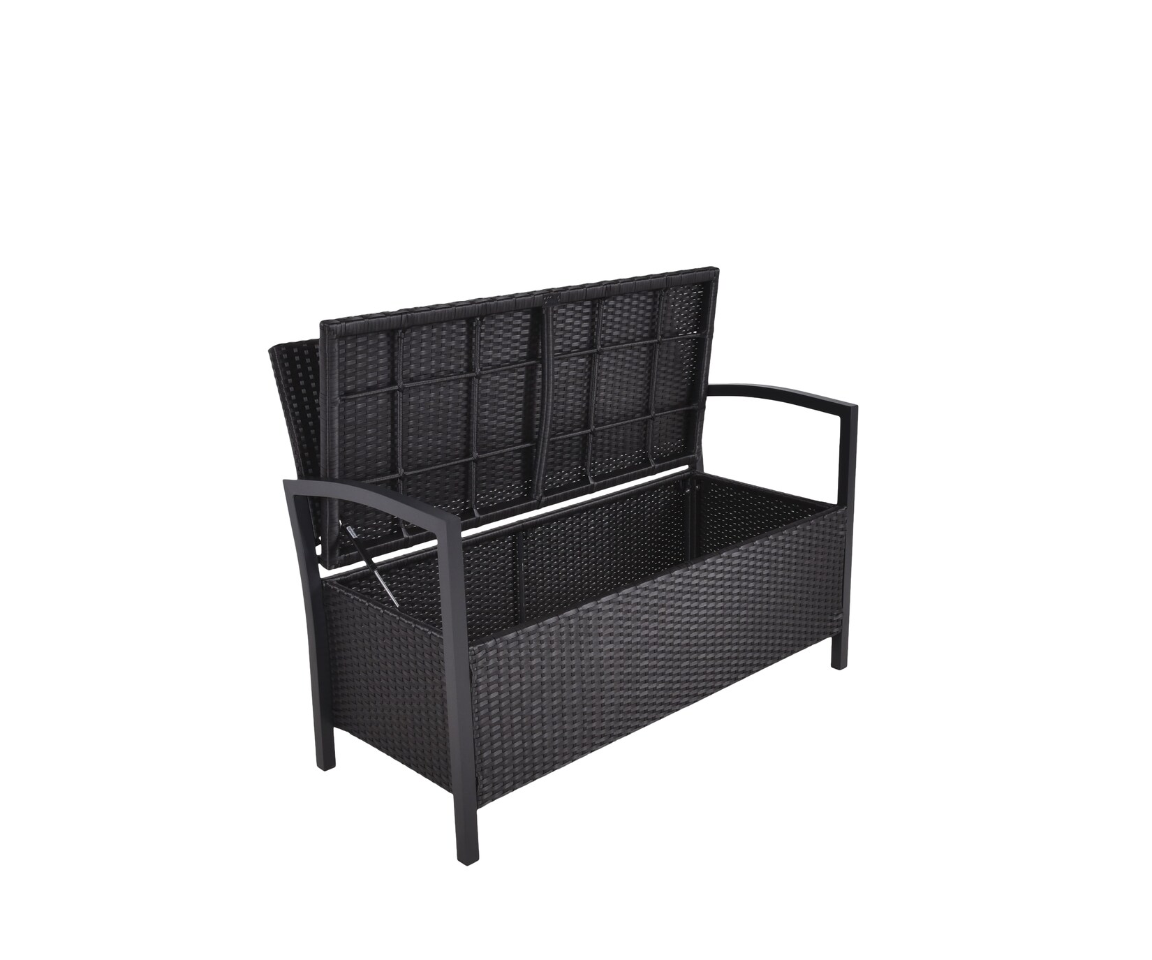 Garden Pleasure Parkbank Ferrara mit Staufach, Dunkelgrau
