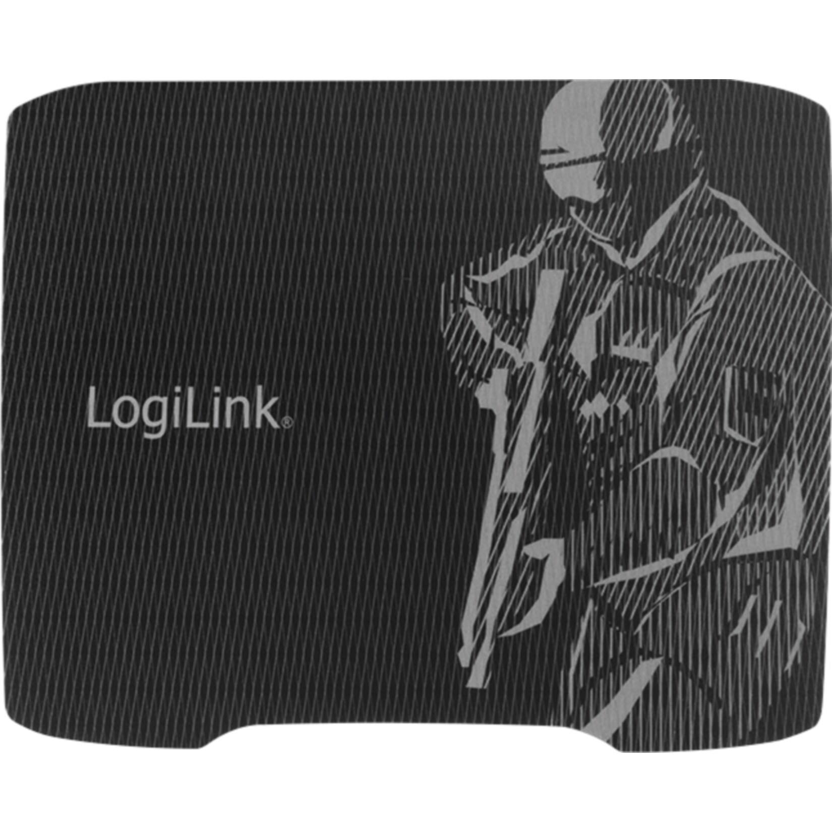 LogiLink ID0135 XL Gaming-Mauspad, 330 x 250 mm, schwarz mit Bedruckung 