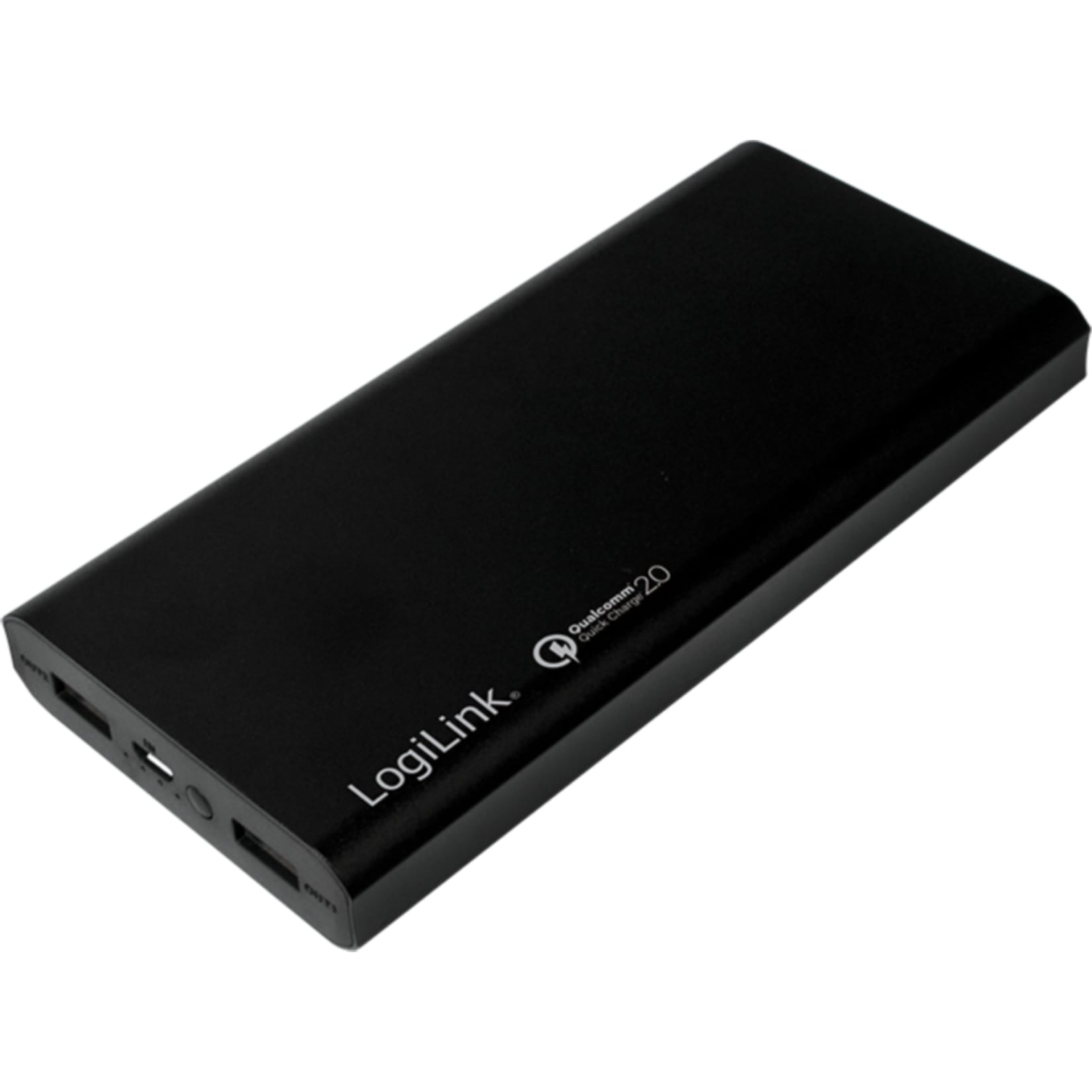 LogiLink PA0144 Mobiler Zusatzakku mit Qualcomm Quick Charge 2.0, 15.000 mAh, 2x USB-Port 