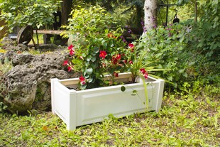 Pflanzkasten rechteckig, weiß 