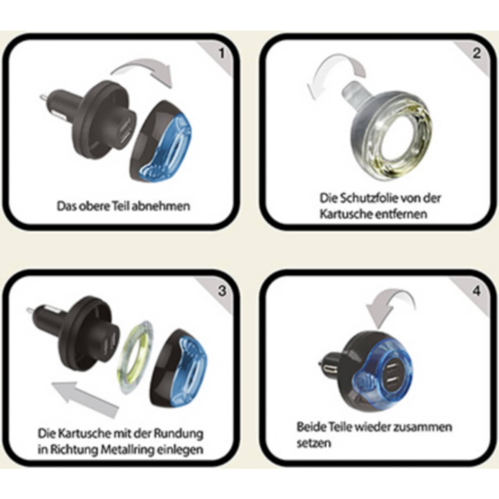 Fresh Tech Nachf&uuml;llpack f&uuml;r Dual USB Ladeger&auml;t / Lufterfrischer 