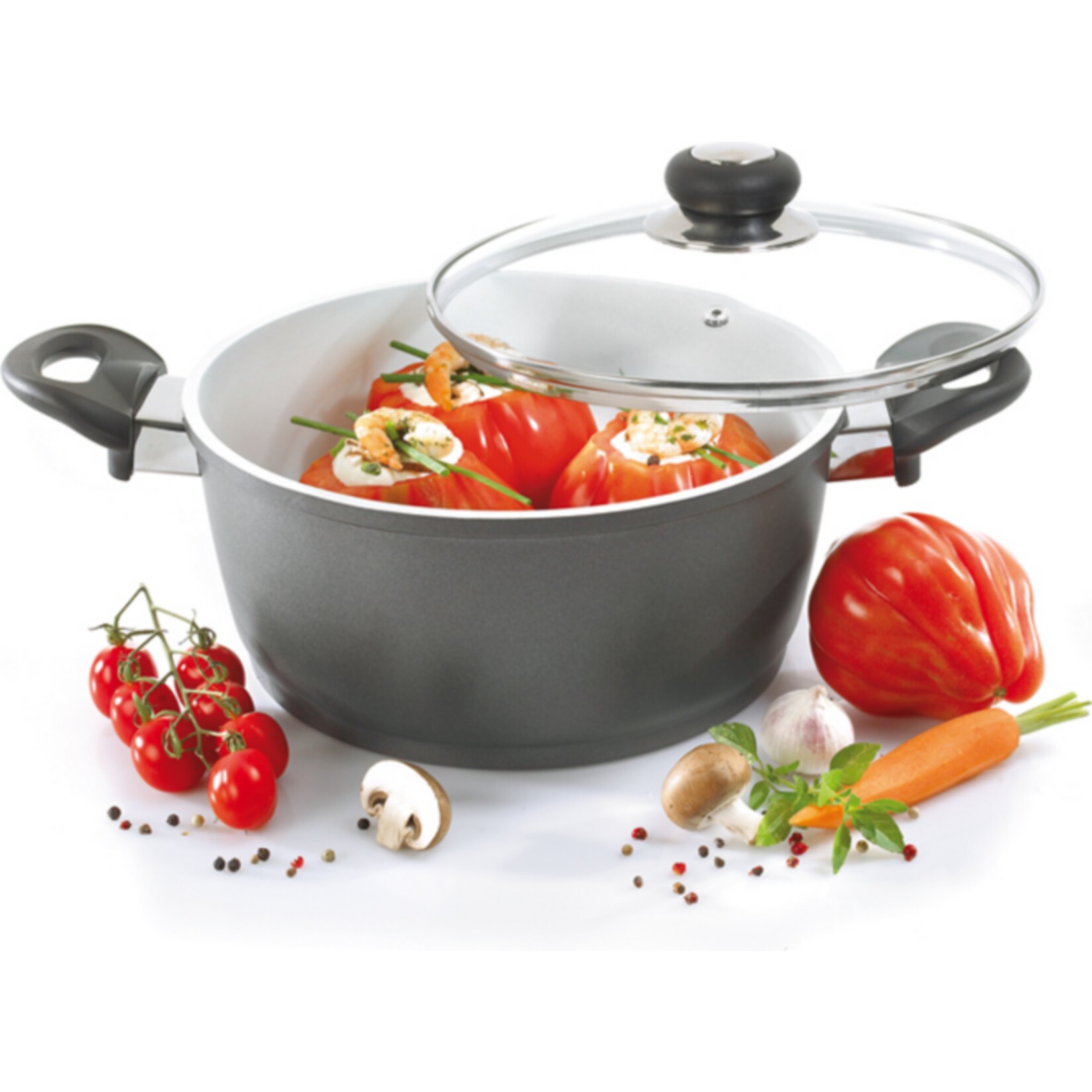 Fleischtopf mit Glasdeckel 24 cm Oslo 