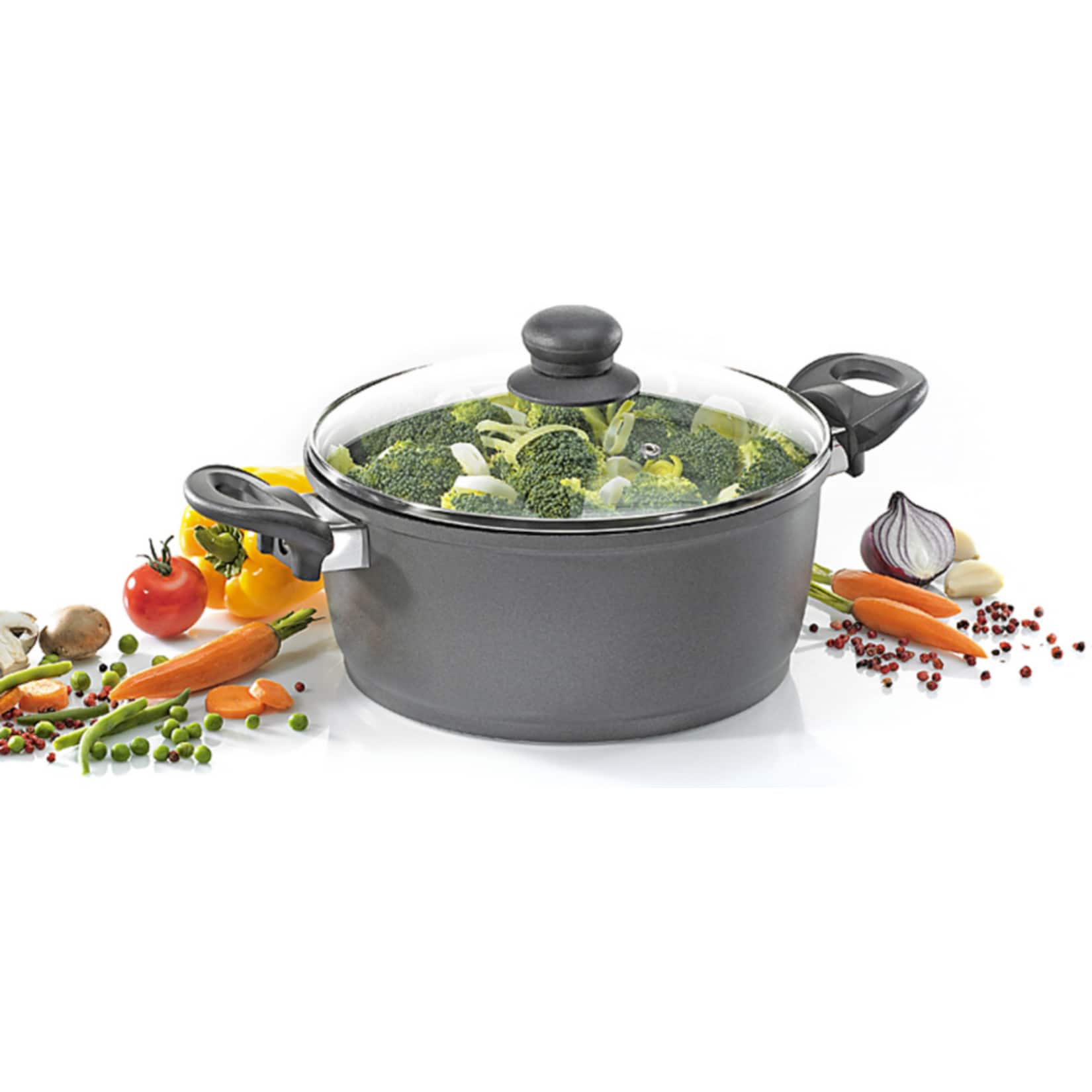 Fleischtopf mit Glasdeckel 24 cm Potsdam 