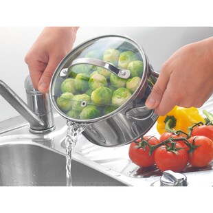 Fleischtopf 20 cm mit Ausguss Edelstahl 