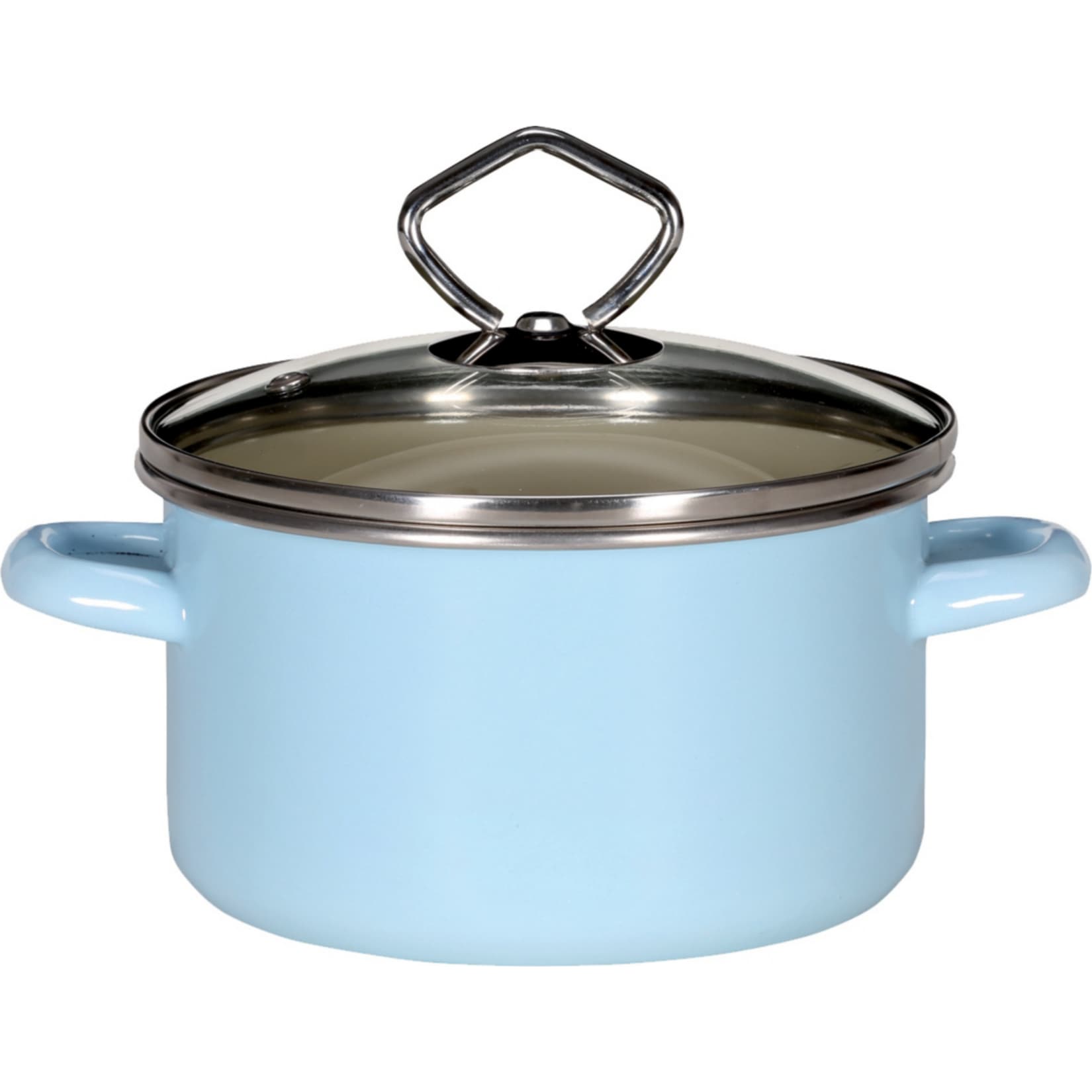 Emaille-Fleischtopf mit Glasdeckel Serie SYLT, 20 cm 