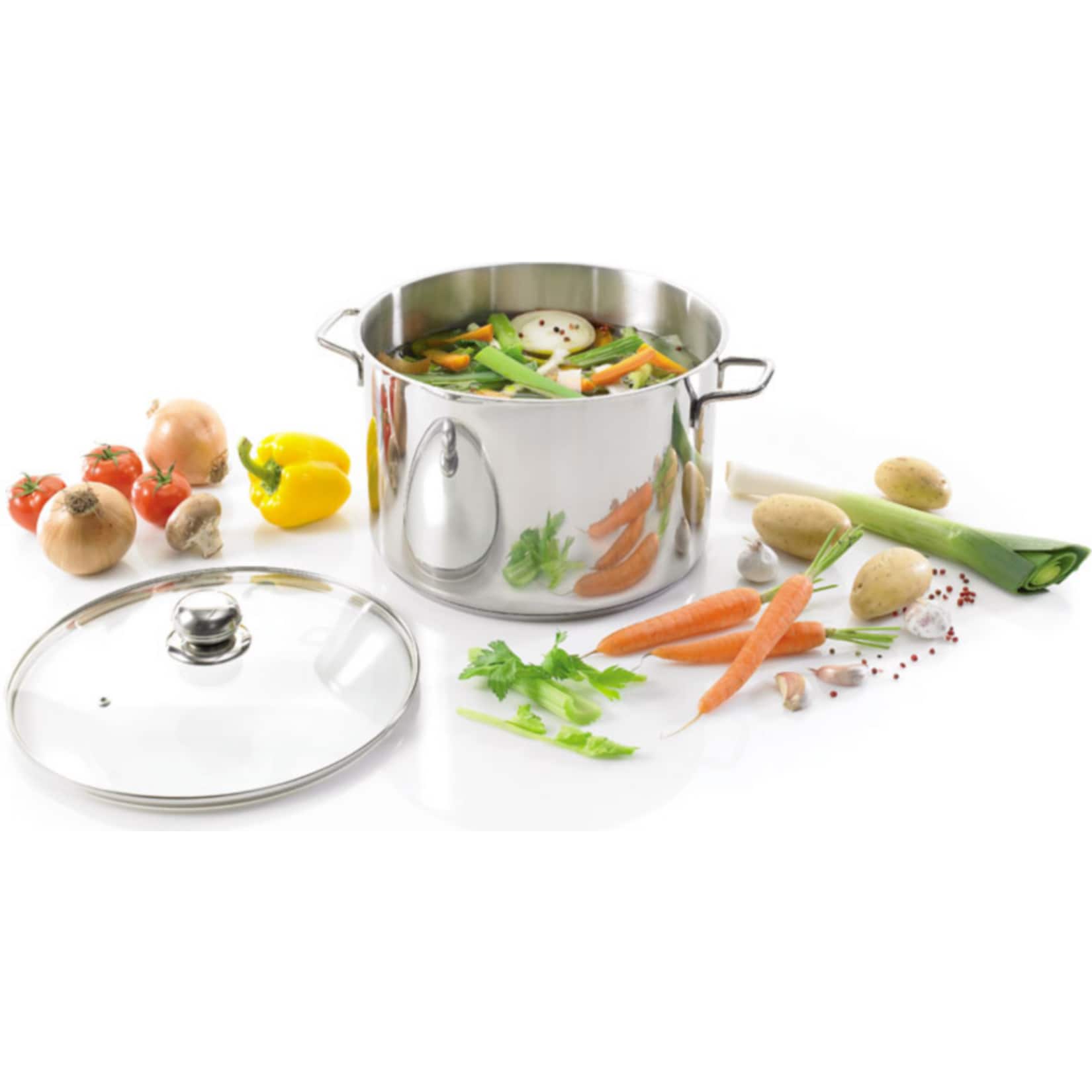 Jumbotopf mit Glasdeckel 17 l 