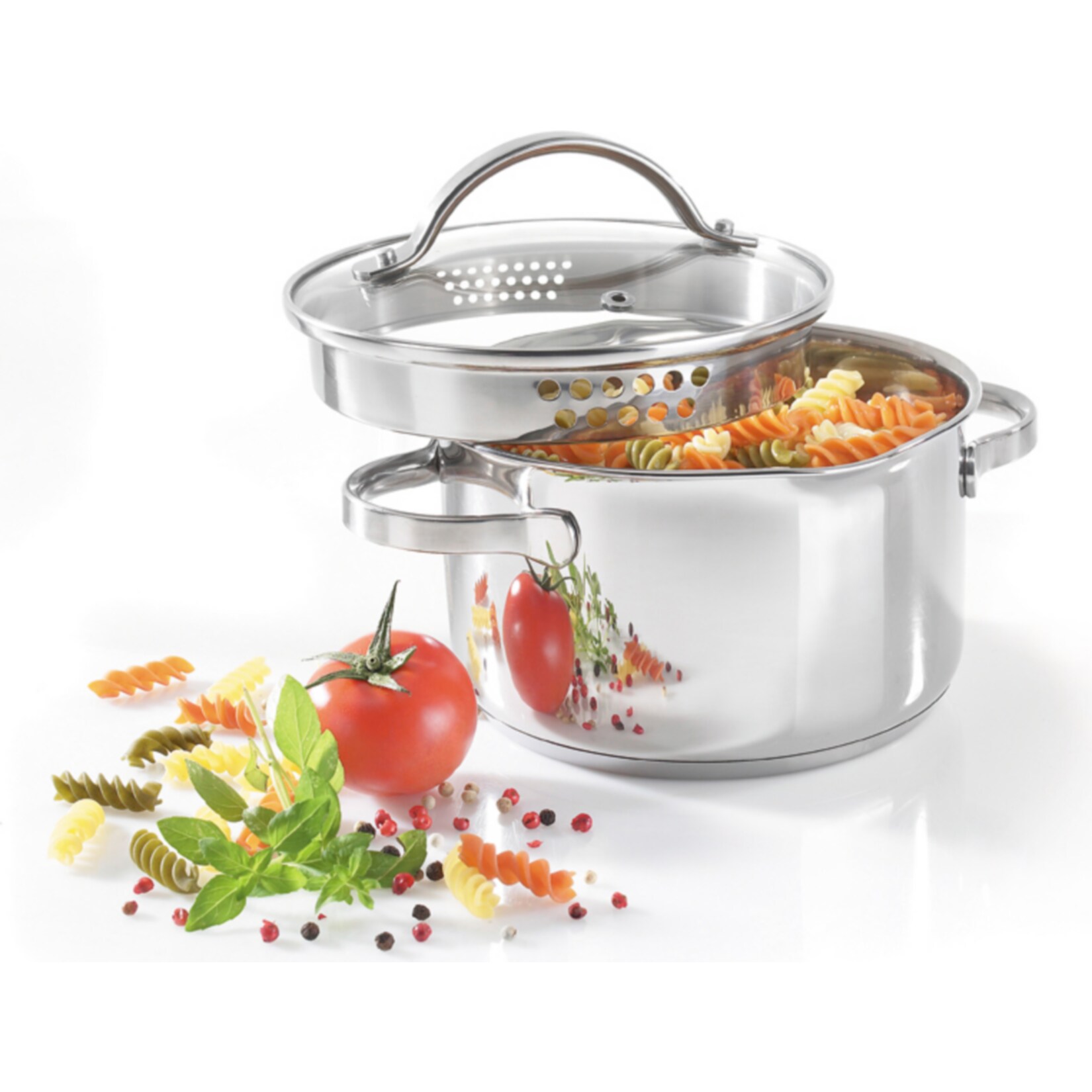 Fleischtopf 16 cm mit Ausguss, Edelstahl