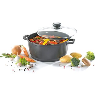Fleischtopf mit Glasdeckel 24 cm Delta 