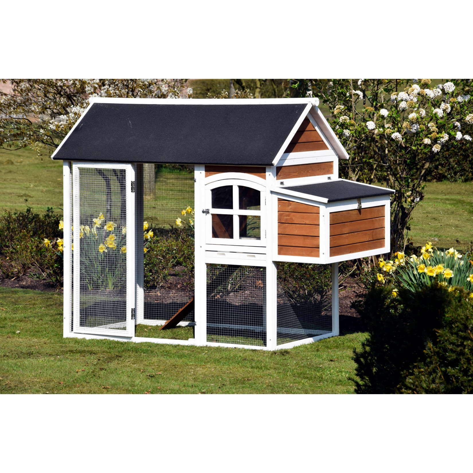 Dobar H&uuml;hner- und Kleintierstall mit Au&szlig;engehege und Legebox 