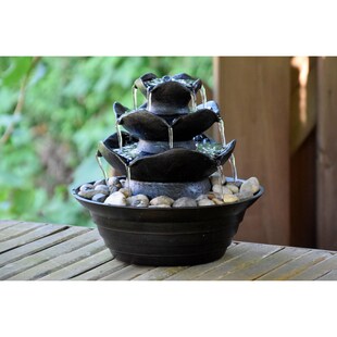Dobar 96410e Design-Zimmerbrunnen mit 4 Schalen 