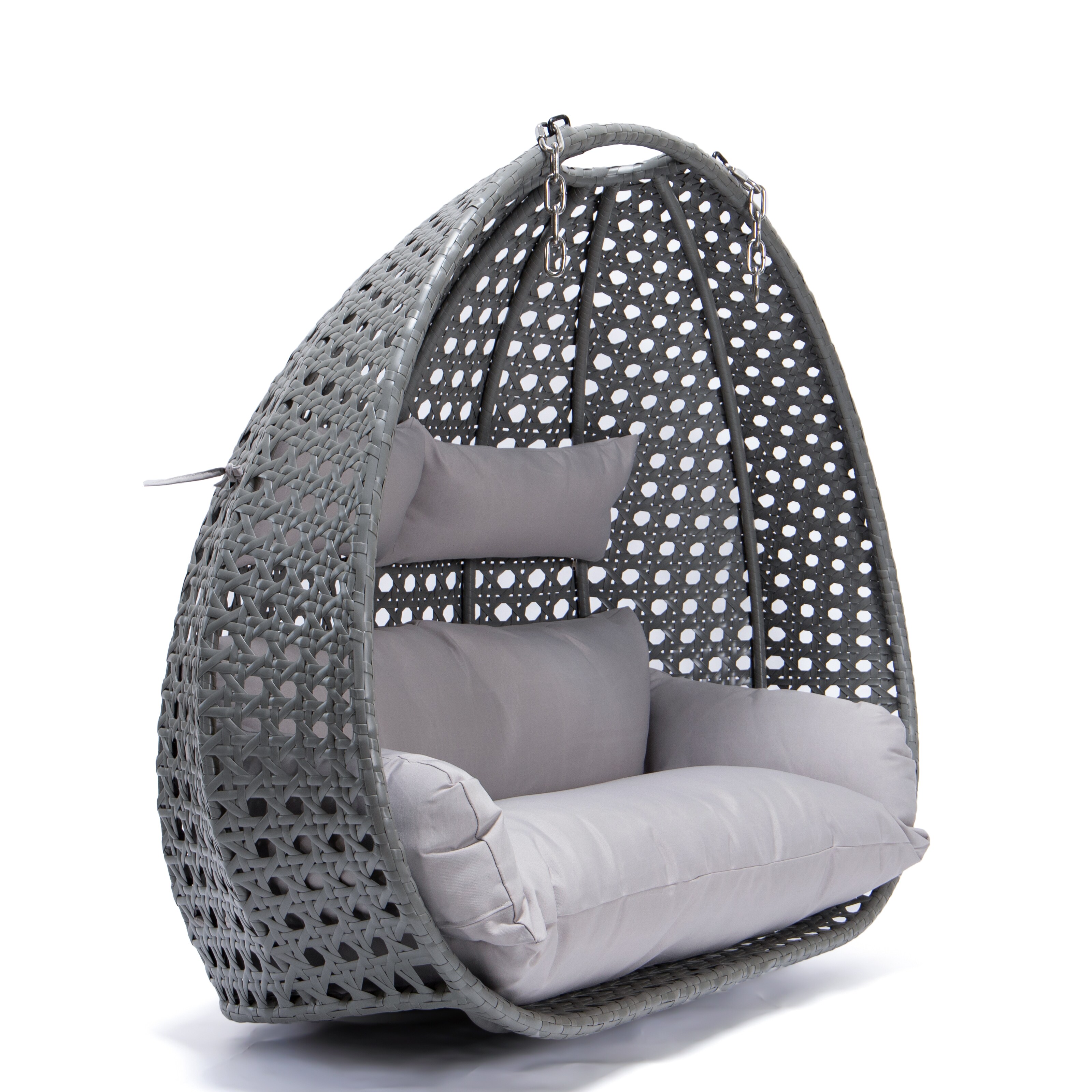 Home Deluxe Polyrattan H&auml;ngesessel-Korb &laquo;Twin&raquo; | versch. Farben 