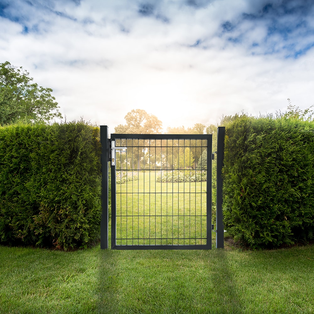 HOME DELUXE Doppelstabmatten Gartentor PORTARIUS anthrazit 0,8m 