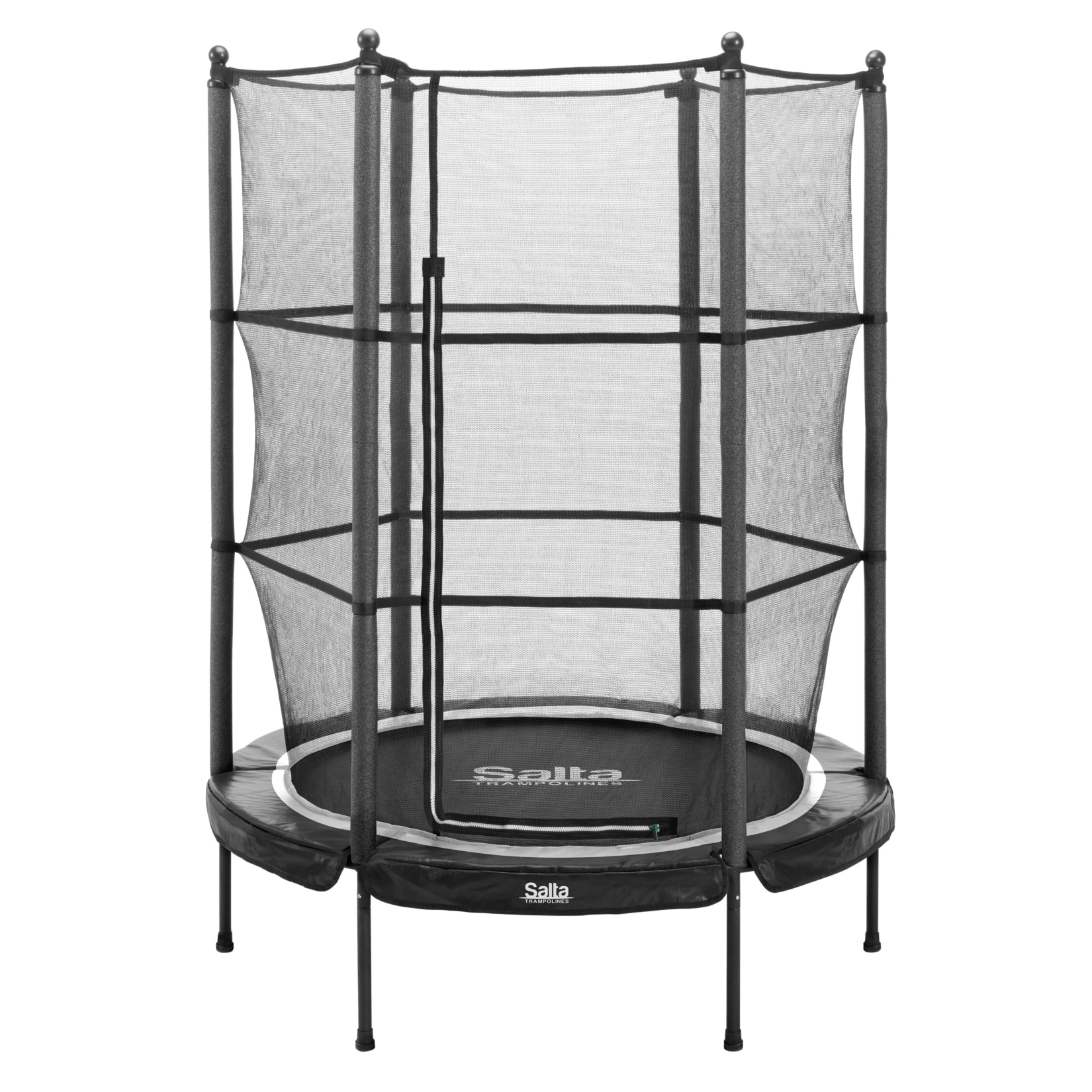 Salta Junior Trampoline f&uuml;r In- und Outdoor - rund - &Oslash;140cm - Schutzrand Schwarz 