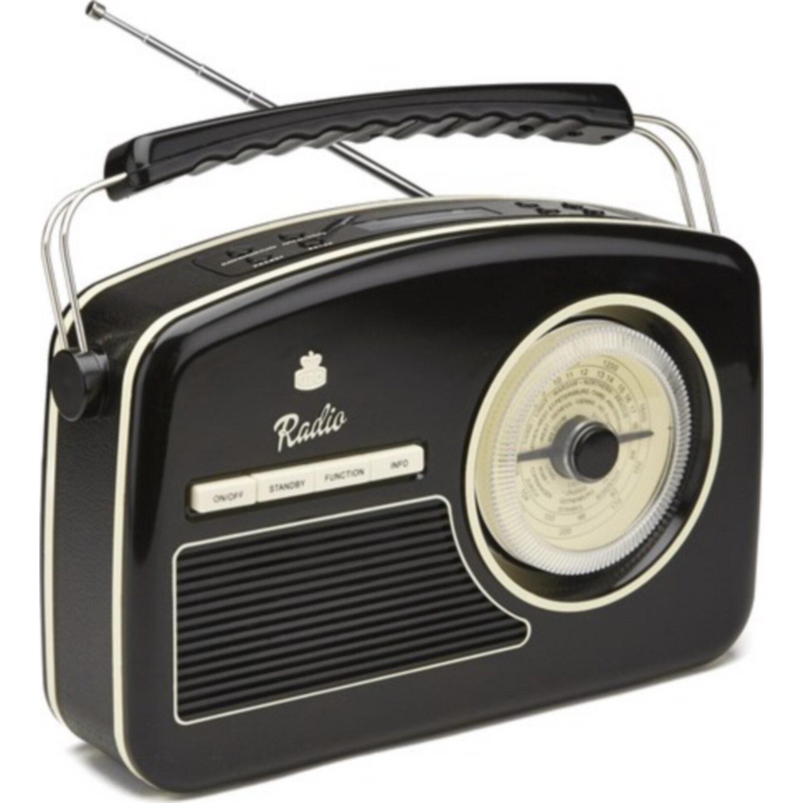 GPO Trendy DAB+ Radio im 50er Jahre Design - schwarz 