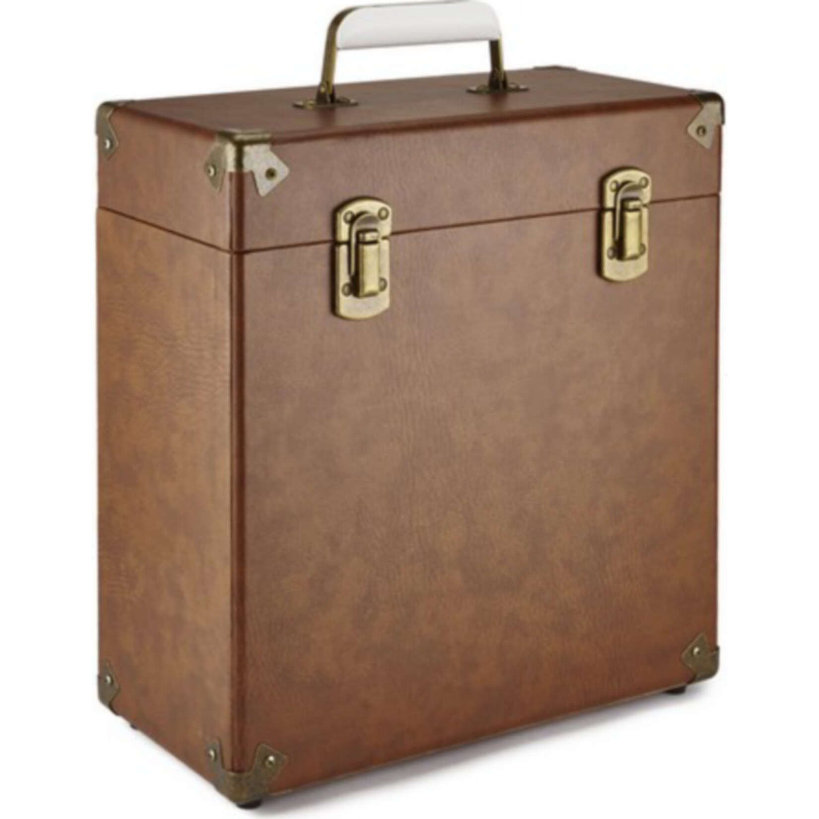 GPO Schallplattenkoffer f&uuml;r 12" Vinylschallplatten - braun 