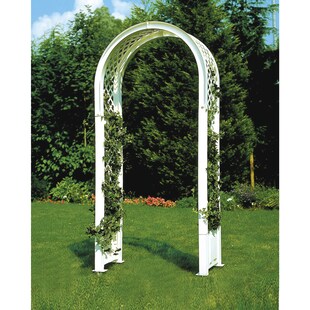 KHW Rosenbogen mit Erdspieß, weiß 