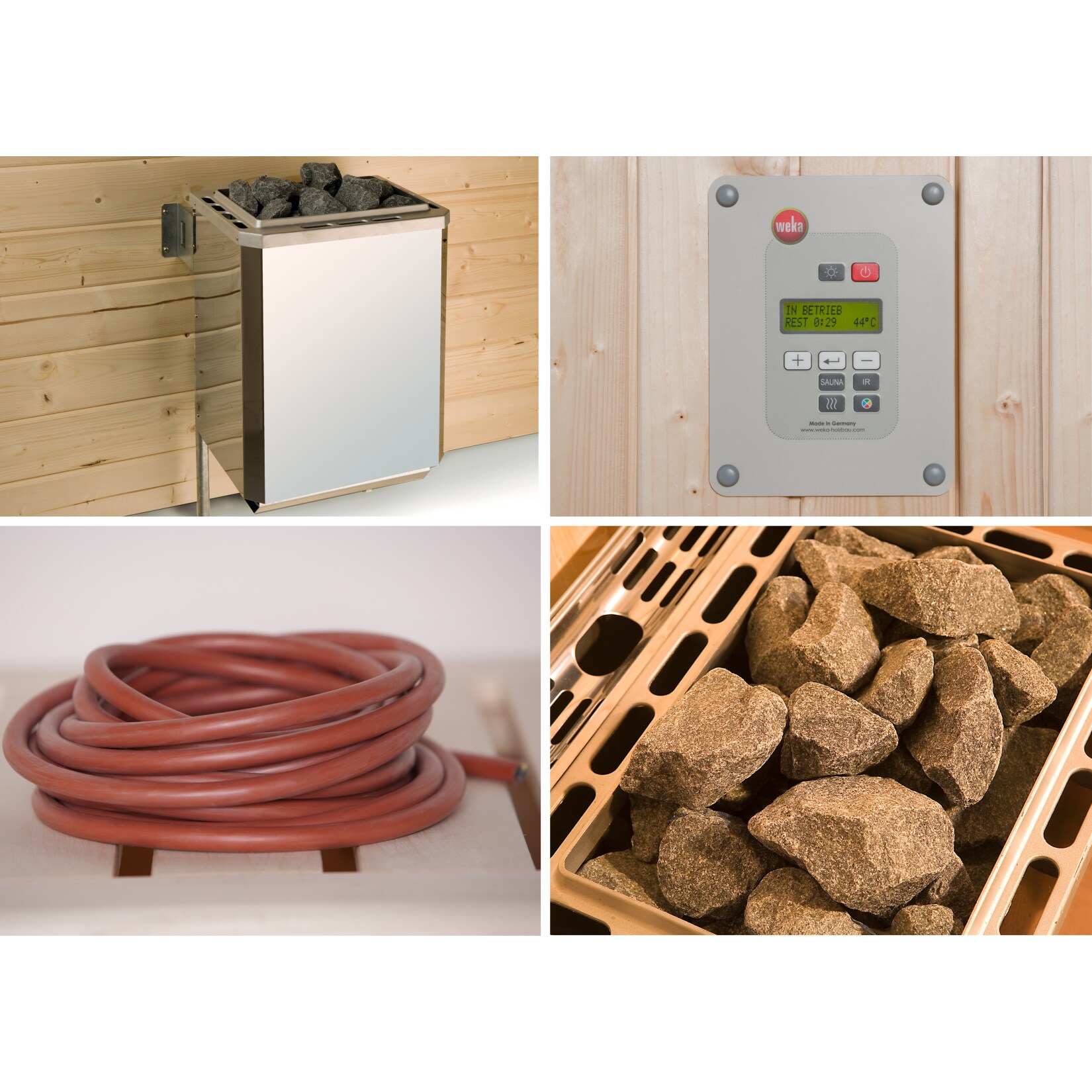 weka Saunaofenset 7,5 OS mit Ofenanschlu&szlig;kabel 