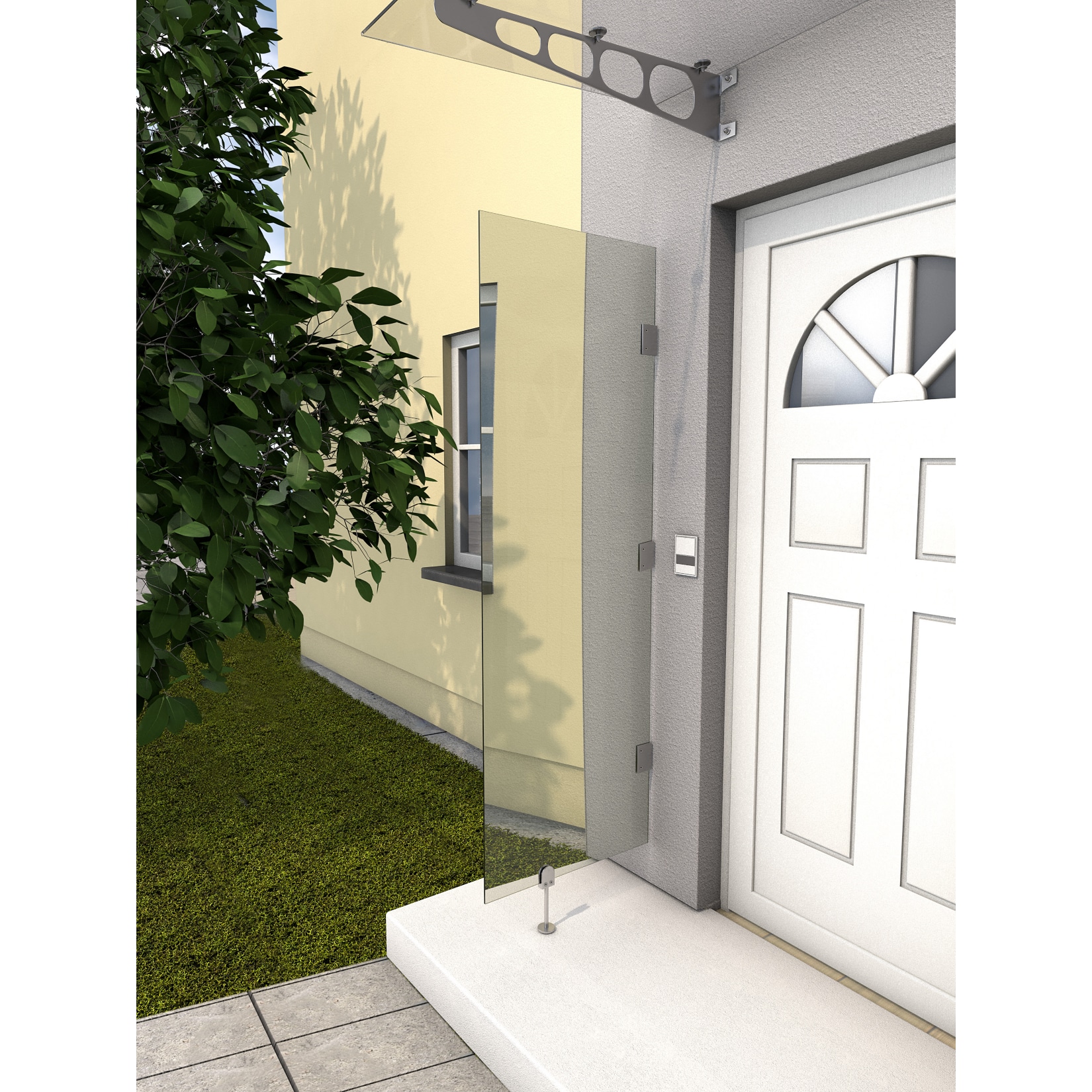 Gutta HD klar Vordach-Seitenteil, 60 x 180 cm 