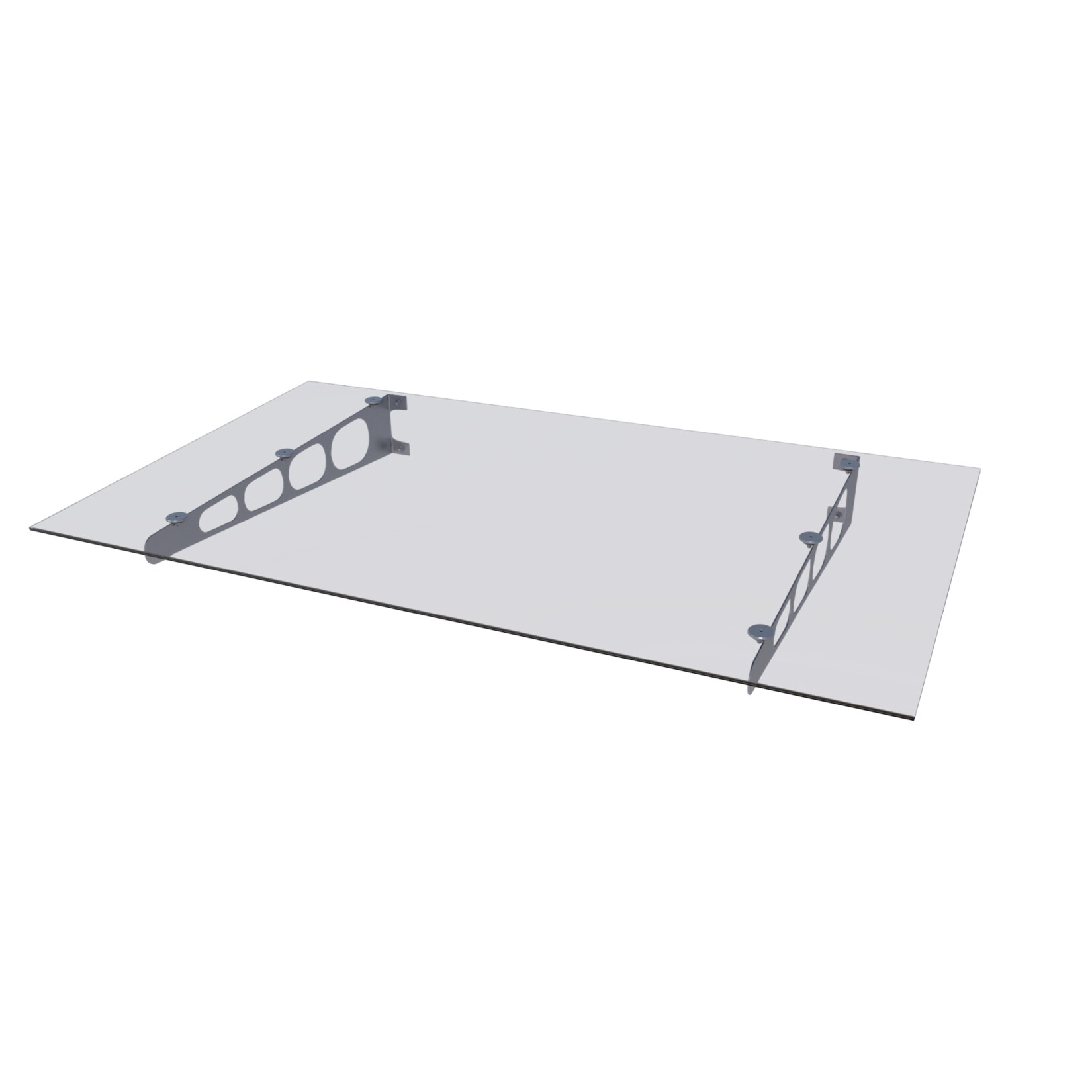 HD/LT 160 Edelstahlvordach 8 mm VSG klar