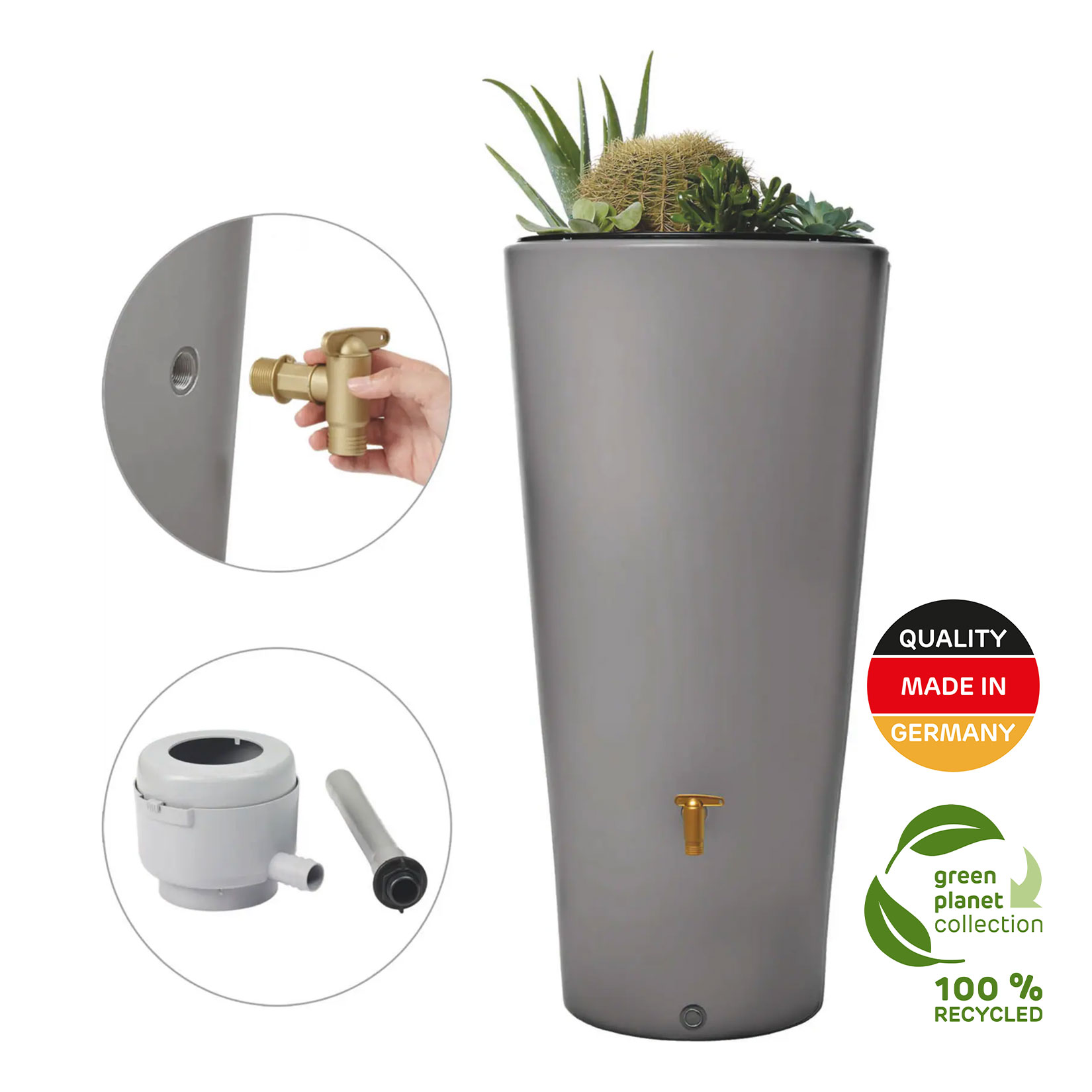 4rain VASO 2in1 Regenspeicher 220L | versch. Farben 