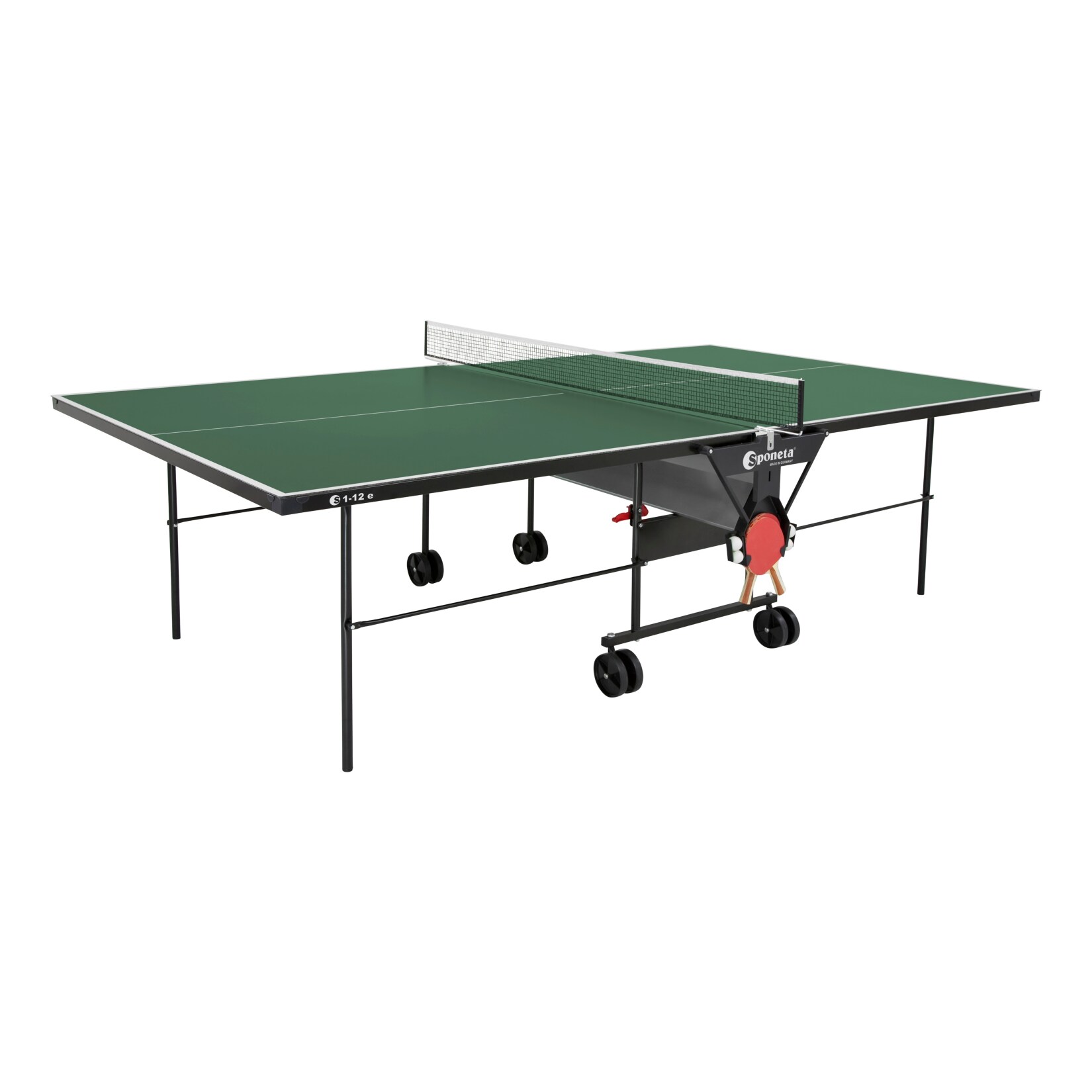 Outdoor Tischtennisplatte mit Schlägerset und Abdeckhülle grün
