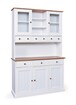 Inter Link FSC Buffet Bufferschrank Westerland - Kiefer Massivholz - 5 Türen, 6 Schubladen - Weiss, Sepia lackiert