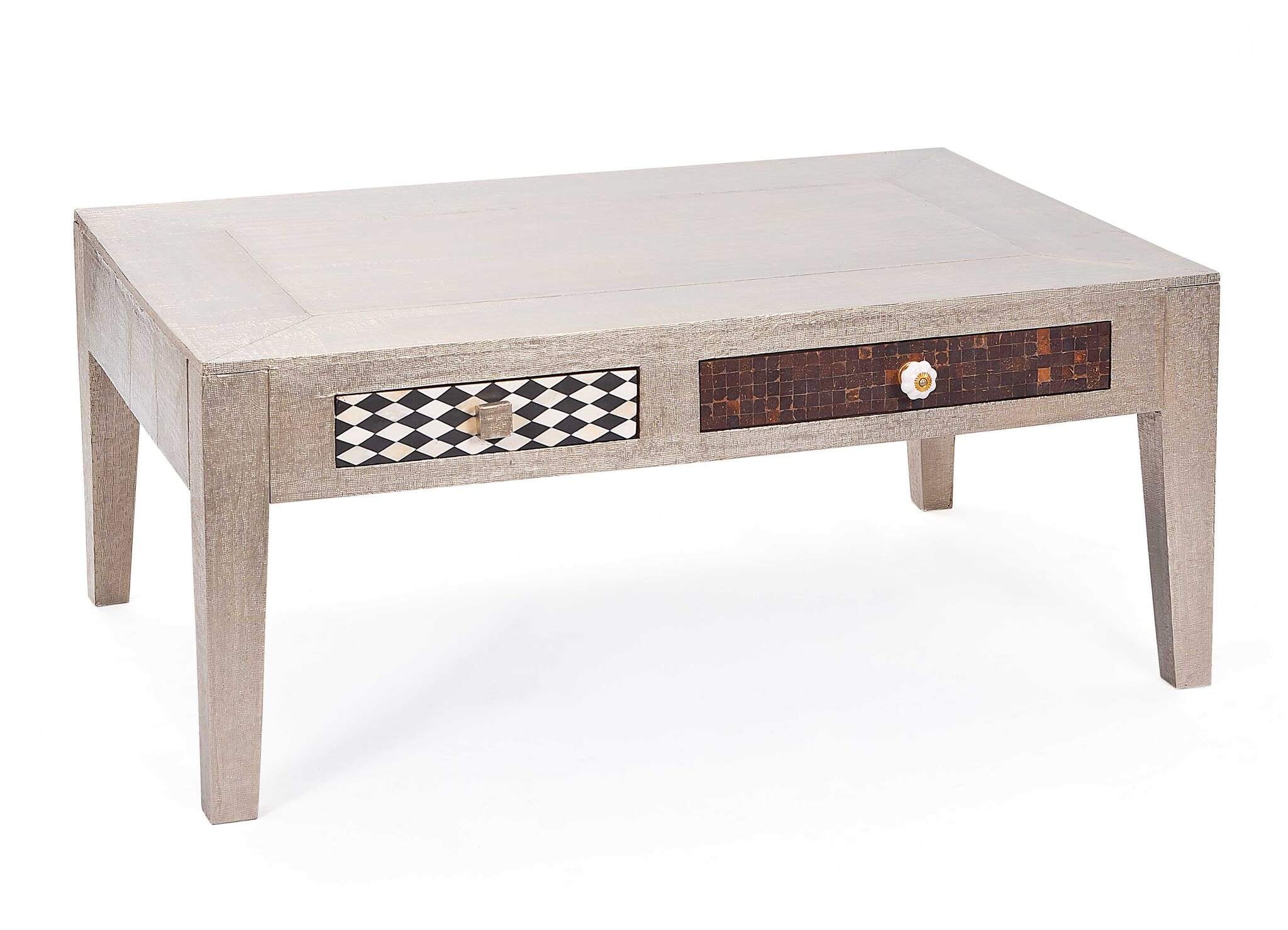 Inter Link Couchtisch Noida mit 2 Schubladen im Vintage-Look 