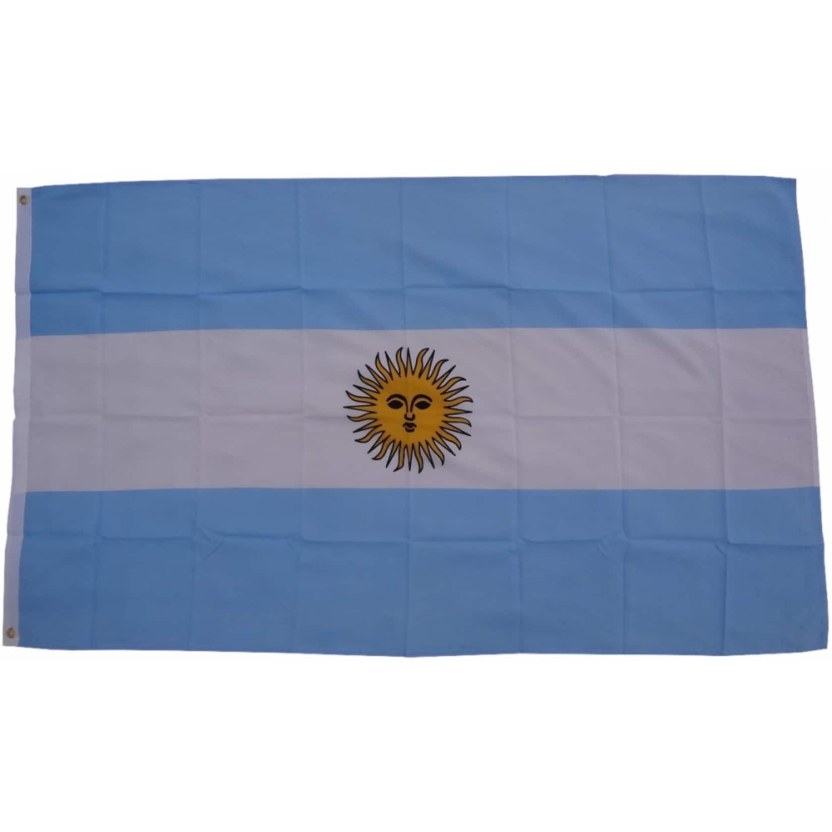 XXL Flagge Argentinien 250 x 150 cm Fahne mit 3 &Ouml;sen 100g/m&sup2; Stoffgewicht 