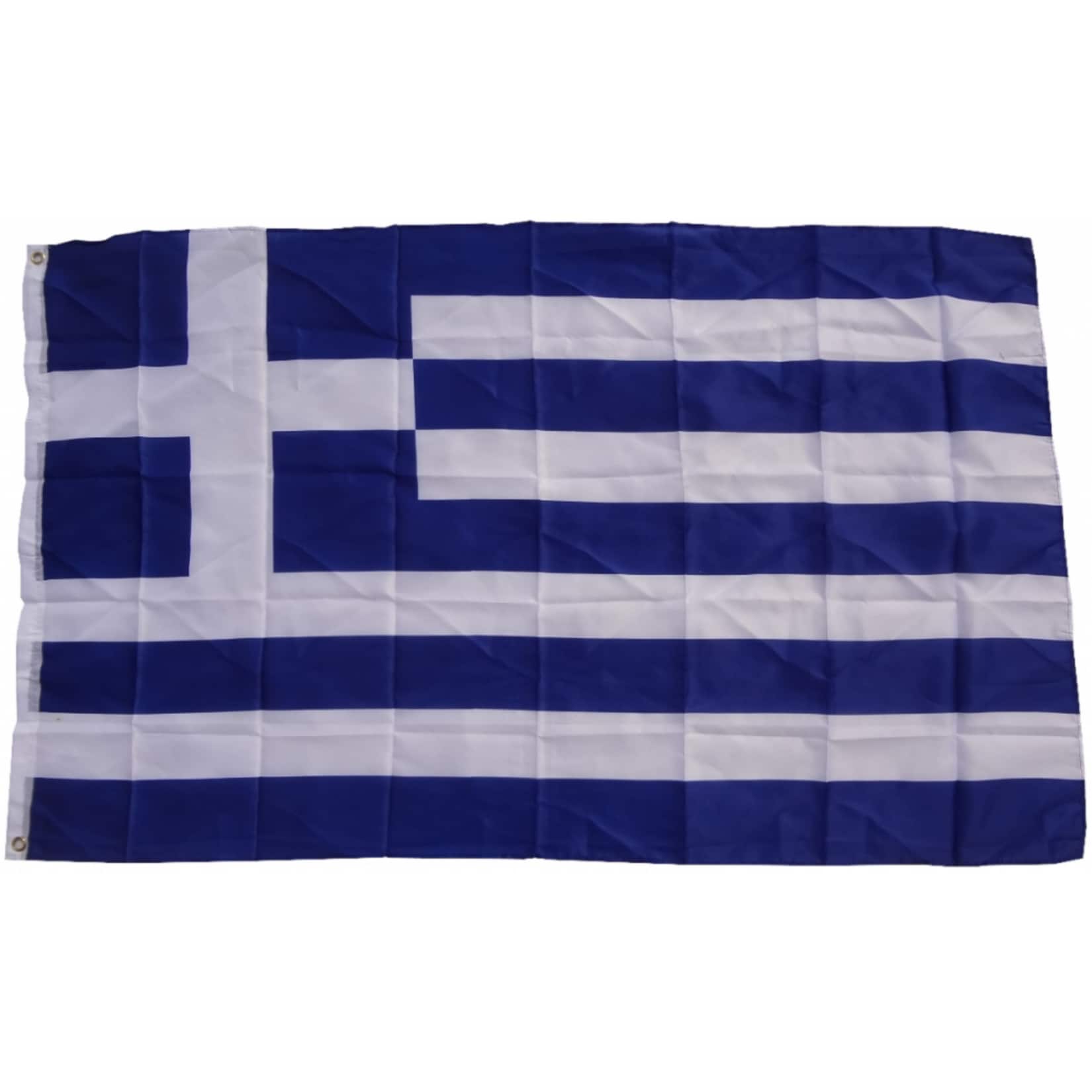 XXL Flagge Griechenland 250 x 150 cm Fahne mit 3 &Ouml;sen 100g/m&sup2; Stoffgewicht 