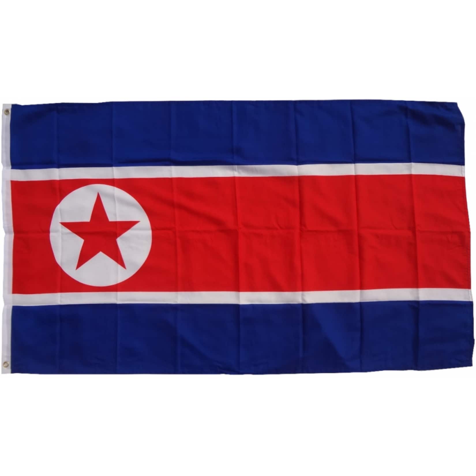 XXL Flagge Nordkorea 250 x 150 cm Fahne mit 3 &Ouml;sen 100g/m&sup2; Stoffgewicht 
