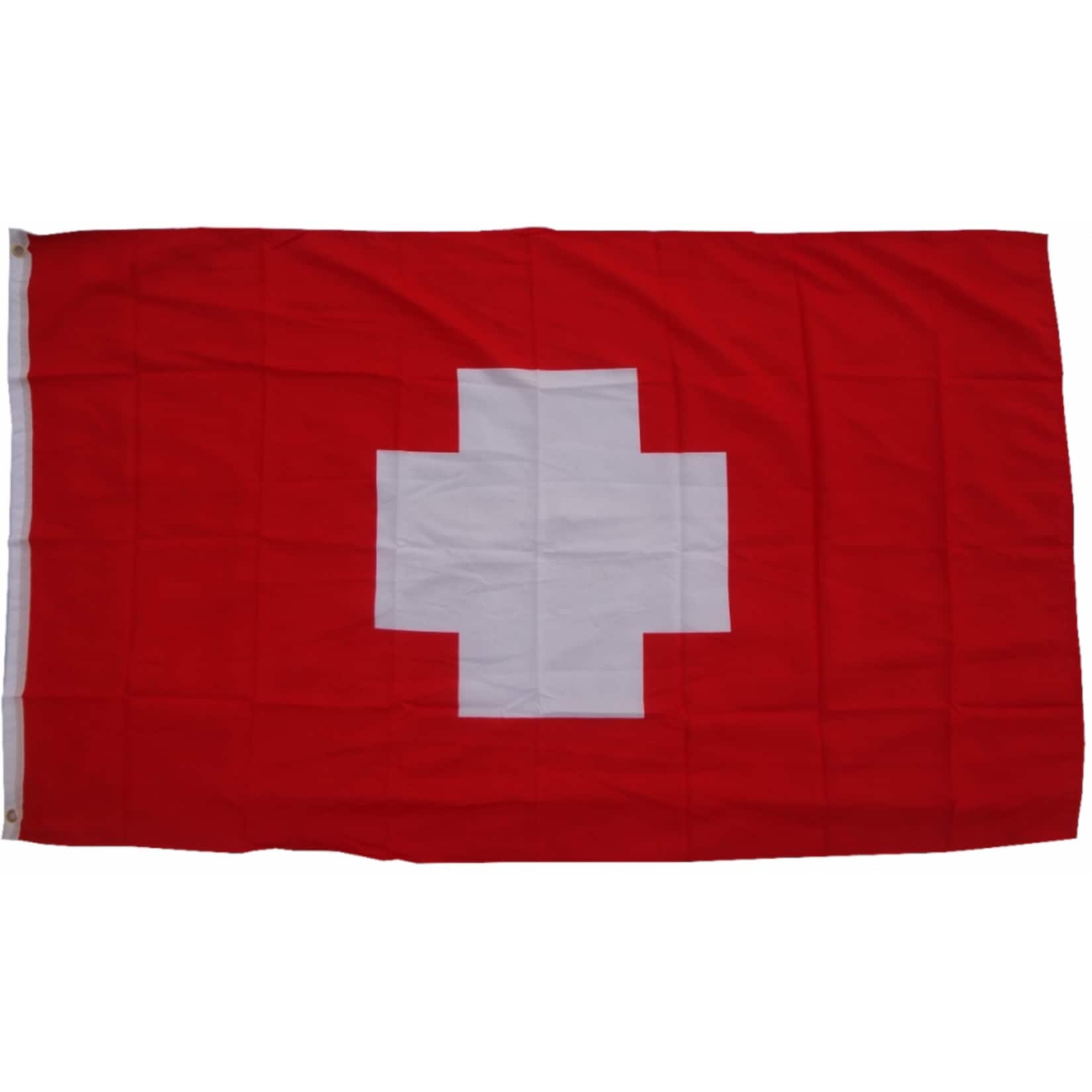 XXL Flagge Schweiz 250 x 150 cm Fahne mit 3 &Ouml;sen 100g/m&sup2; Stoffgewicht 