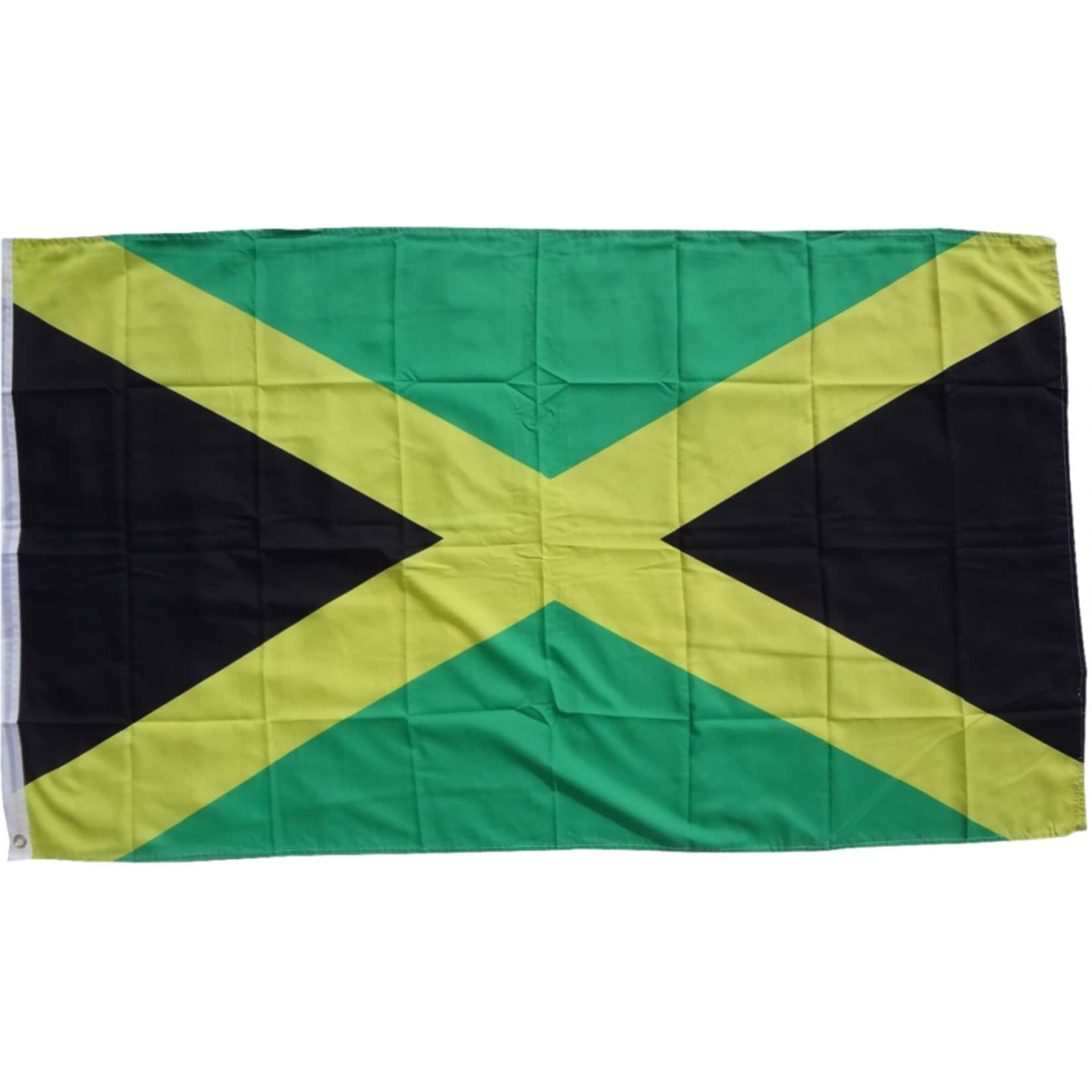 XXL Flagge Jamaika 250 x 150 cm Fahne mit 3 &Ouml;sen 100g/m&sup2; Stoffgewicht 