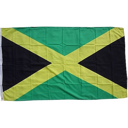 XXL Flagge Jamaika 250 x 150 cm Fahne mit 3 Ösen 100g/m² Stoffgewicht 