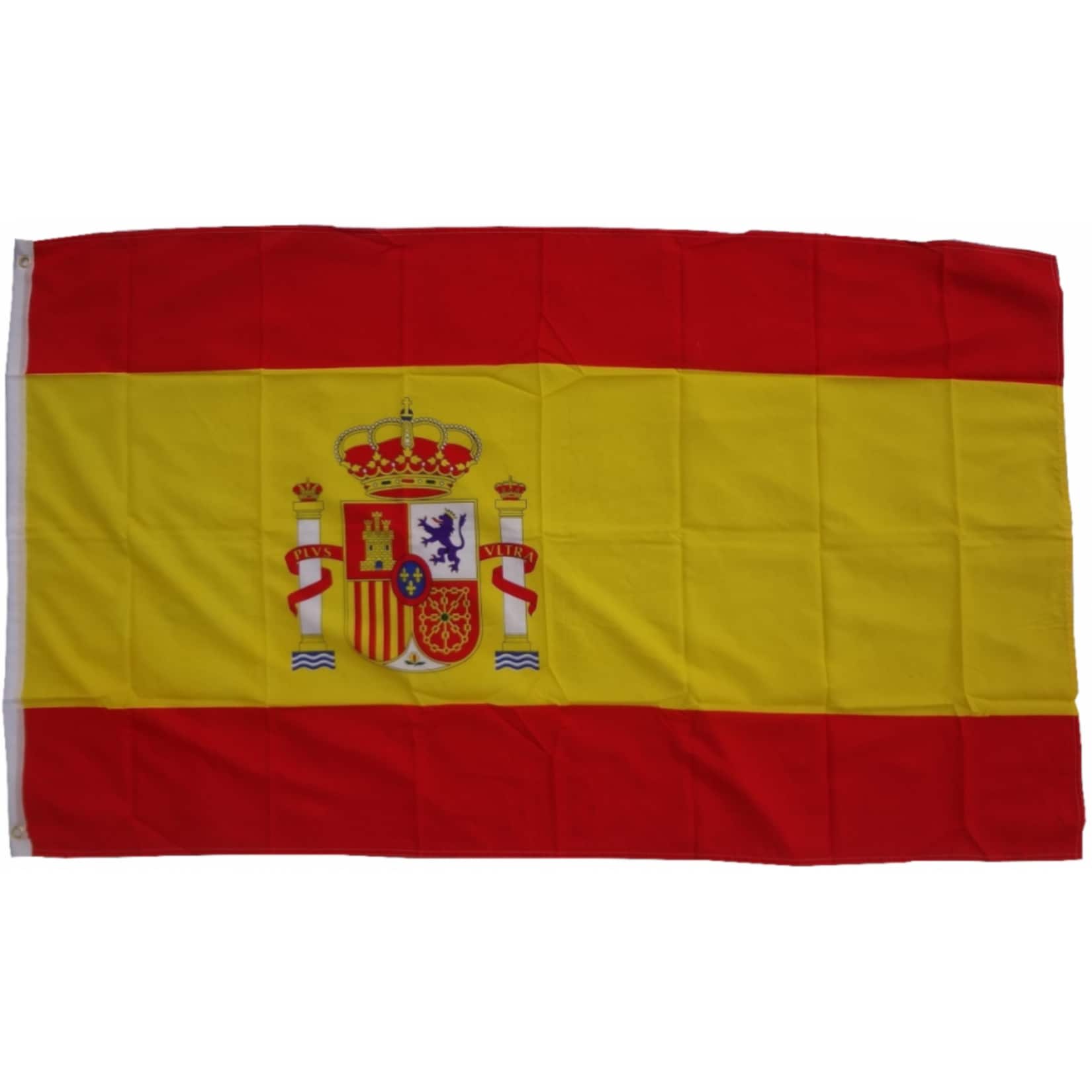 XXL Flagge Spanien 250 x 150 cm Fahne mit 3 &Ouml;sen 100g/m&sup2; Stoffgewicht 