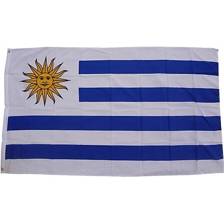 XXL Flagge Uruguay 250 x 150 cm Fahne mit 3 Ösen 100g/m² Stoffgewicht 