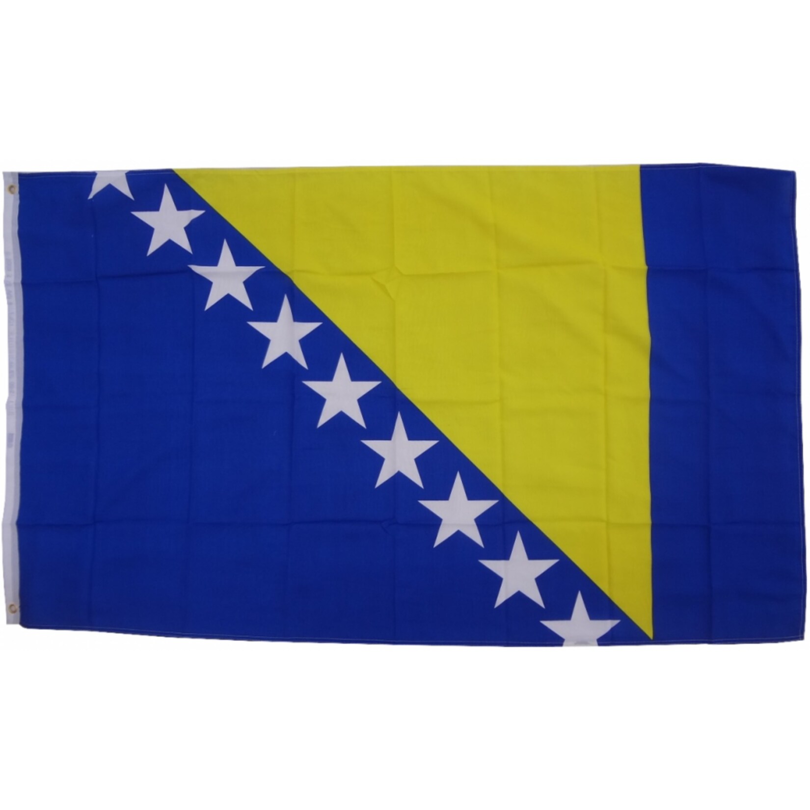 XXL Flagge Bosnien-Herzogowina 250 x 150 cm Fahne mit 3 &Ouml;sen 100g/m&sup2; Stoffgewicht 