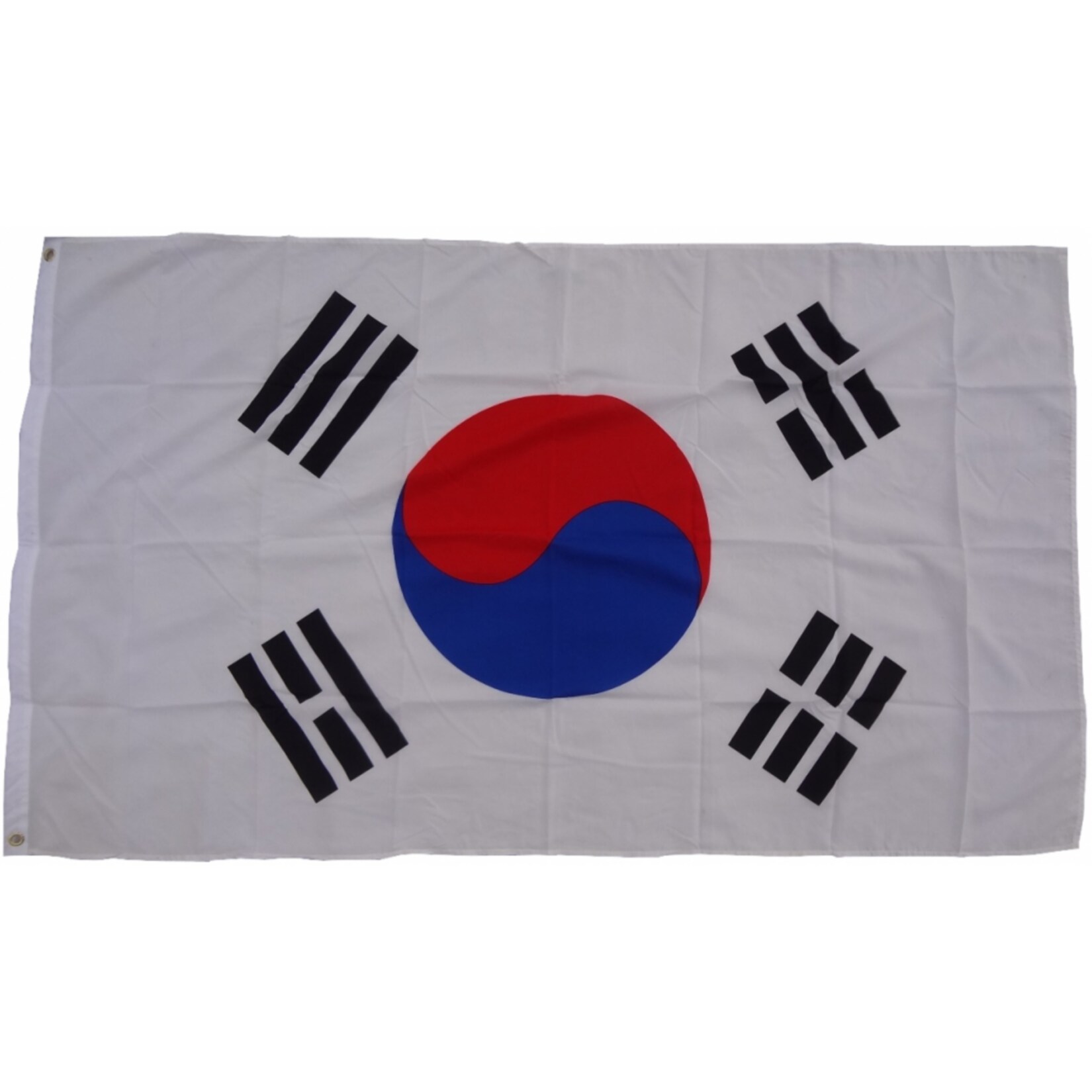 XXL Flagge S&uuml;dkorea 250 x 150 cm Fahne mit 3 &Ouml;sen 100g/m&sup2; Stoffgewicht 