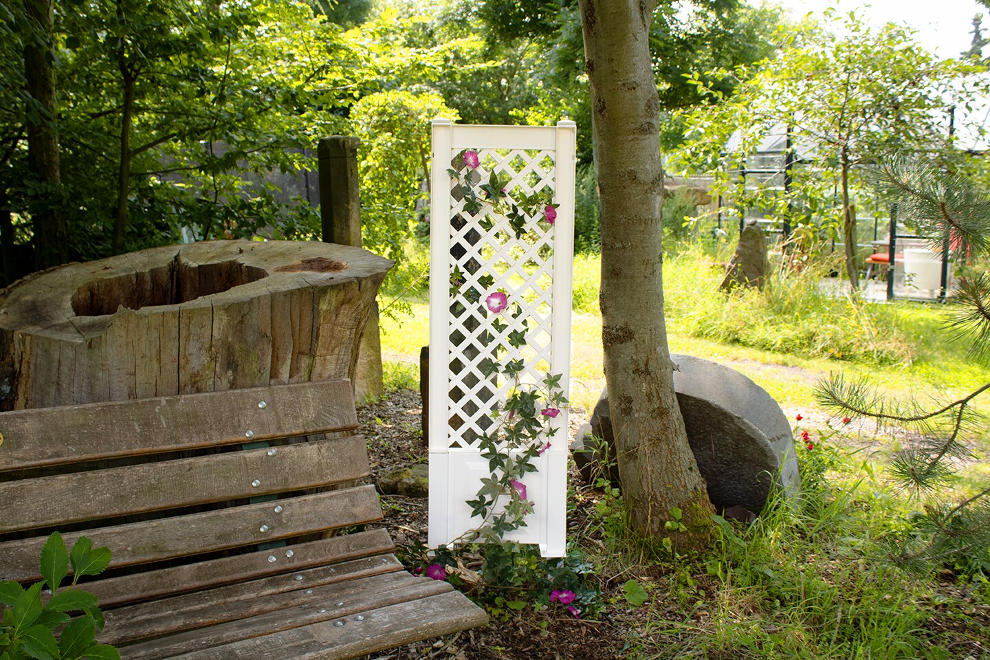 KHW Spalier mit Erdspie&szlig; 43 cm, wei&szlig; 