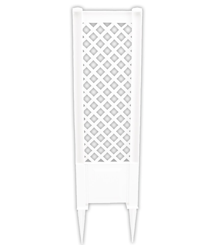 KHW Spalier mit Erdspieß 43 cm, weiß